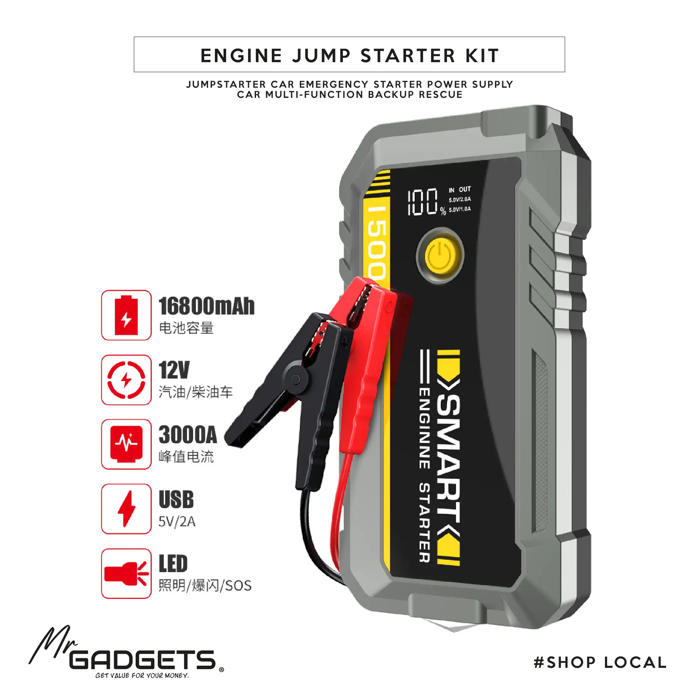 Car jump starter kit