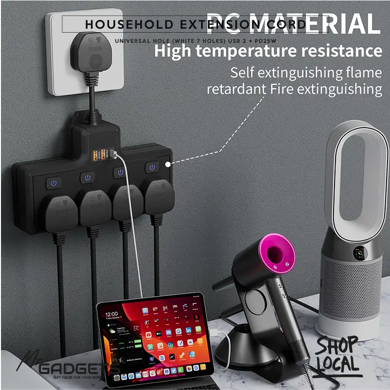 Multi Plug Extension Socket with 20W PD USB C - Image 3