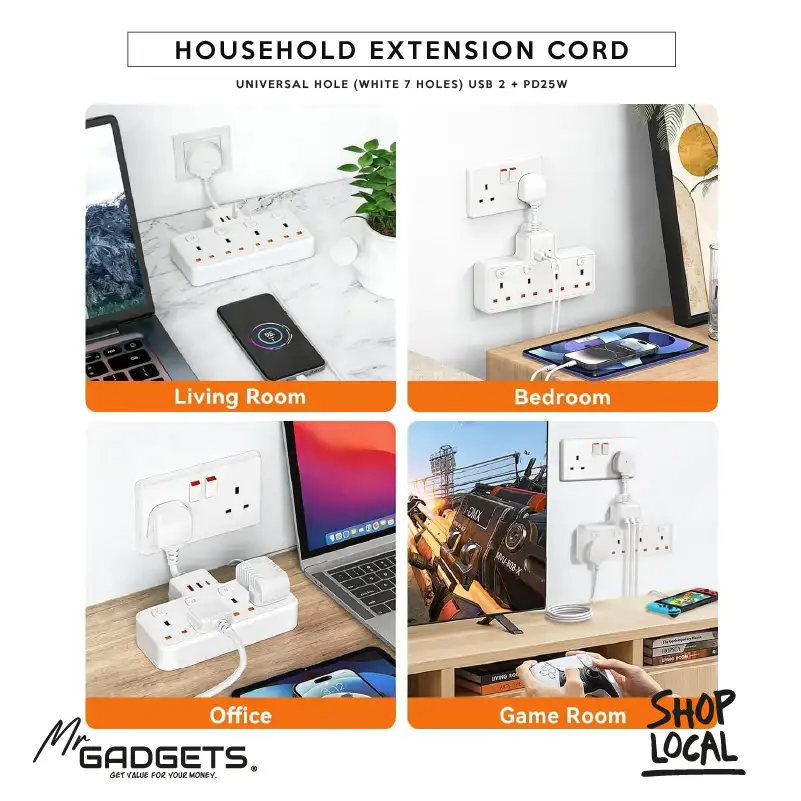 Multi Plug Extension Socket with 20W PD USB C - Image 4