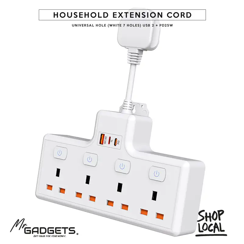 Multi Plug Extension Socket with 20W PD USB C - Image 7